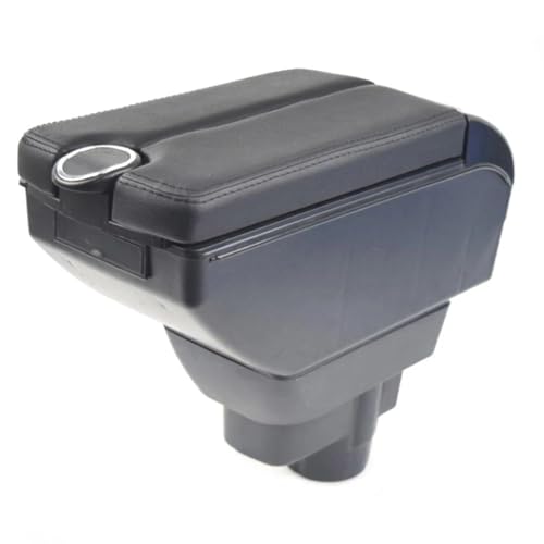 CIENUWPD Zubehör armlehne Box Center Konsole ABS lagerung Box Automobil innen Leder arm Rest Auto-Styling Auto für Opel Corsa(F Black Thread,) von CIENUWPD
