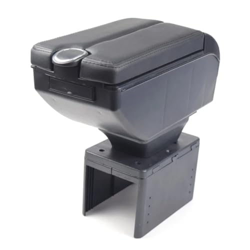CIENUWPD Zubehör armlehne Box USB arm Rest Leder lagerung Box Auto-Styling Dekoration innen Teile Auto für Nissan Kicks 2018(6H Red Thread) von CIENUWPD