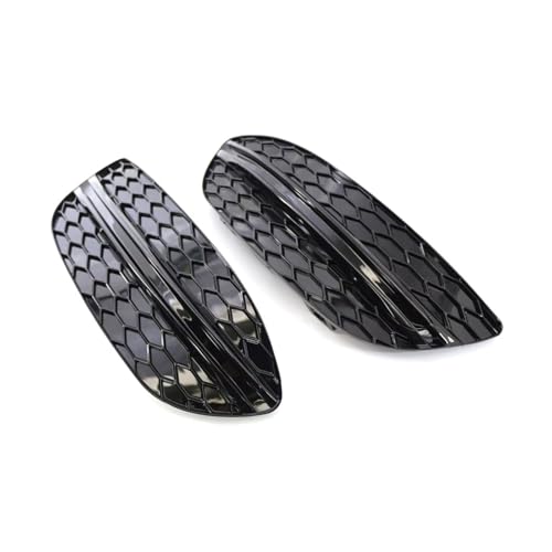 Frontstoßstange, Kühlergrill in Schwarz, Nebelscheinwerferrahmen für Mercedes Benz C Class W205 2014-2019(2pcs Black) von CIENUWPD