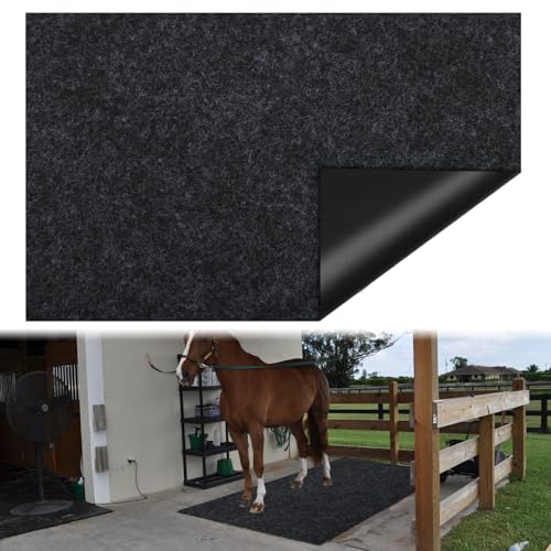 Pferde-Stallmatte, 1,2 x 1,8 m, stabile Matte für Pferderücken, rutschfestes Design, feuchtigkeitsabsorbierend, leicht zu reinigen, für Pferde, Viehställe, Scheunen, Zwinger, Garagen von CIEOVO