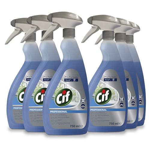 Cif Pro Formula Glasreiniger, 750ml (6er Pack) Sprühflaschen von Cif Professional