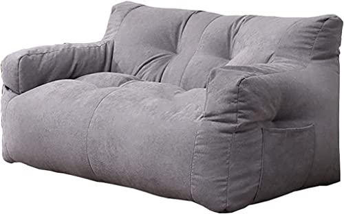 Doppel-Sitzsack-Sofa [Nur Bezug, kein Füllmaterial] Boden weicher bequemer Zweisitzer-Sack Lazy Bean Bag Chair Couch for Erwachsene, Kinder, Jugendliche, Stoff waschbarer Sitzsack-Sofabezug 49,2" x 37 von CIFFRA