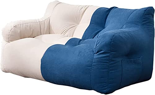 Doppel-Sitzsack-Sofa [Nur Bezug, kein Füllmaterial] Boden weicher bequemer Zweisitzer-Sack Lazy Bean Bag Chair Couch for Erwachsene, Kinder, Jugendliche, Stoff waschbarer Sitzsack-Sofabezug 49,2" x 37 von CIFFRA