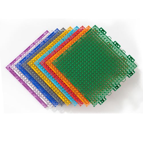 CIFIEXUE 10 X 10 Zoll Große Ineinandergreifende Drainage-Bodenfliesen Rutschfester Bodenbelfür Pooldecks Garagen Schuppen Und Keller Wetterfeste Große Modulare Spleiß-Bodenmatte Aus Kunststoff M von CIFIEXUE