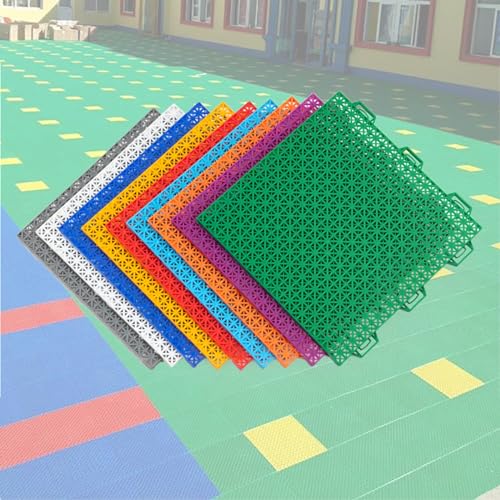 CIFIEXUE Bodenfliesen Für Basketballplätze Im Freien 25 cm Modulare Ineinandergreifende Bodenmatten Wetterfest Für Spielzimmer/Sportbereiche/Spielplätze/Stadien Zusammensteckbarer Drainageboden A CIFIEXUE Bodenfliesen Für Basketballplätze Im Freien 25 cm Modulare Ineinandergreifende Bodenmatten Wetterfest Für Spielzimmer/Sportbereiche/Spielplätze/Stadien Zusammensteckbarer Drainageboden A von CIFIEXUE