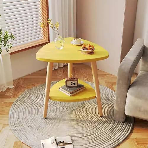 CIFIEXUE Couchtisch In Der Mitte, Rechteckiger Cocktailtisch Aus Holz, Schlichter Und Moderner Cocktailtisch In Der Mitte, Stabil Und Einfach Zu Montieren, Dreieckiges Design Für Eine Stabilere Platzi von CIFIEXUE
