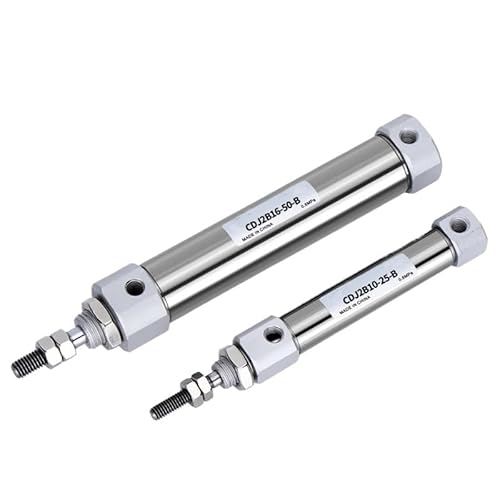 Doppeltwirkend Pneumatischer Luftzylinder Mini Kleiner Typ CDJ2B Einzelstange 10mm 12mm 16mm Bohrung 20mm 25mm 30mm 150mm Hub CDJ2B16(Stroke 200mm,Bore 16mm) von CIFKH