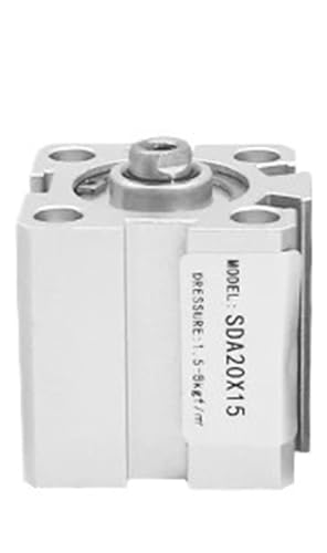 Pneumatikzylinder SDA 12/16/20/25 Bohrung Serie Doppeltwirkender Hub Kompakte Dünnluftzylinder(Stroke 15mm,Bore 16mm) von CIFKH