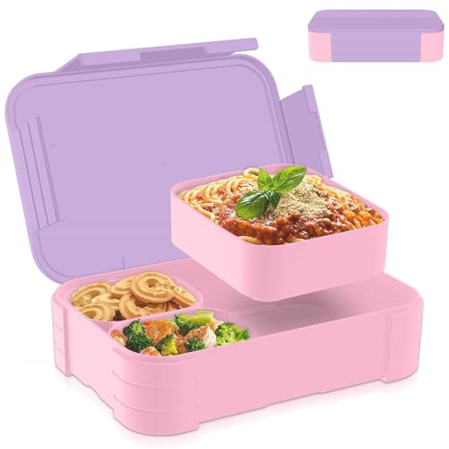 CIGAA Brotdose Kinder mit Fächern, 1200ml Bento Box Kinder, Auslaufsicher Lunchbox Brotbox mit fächern für Mädchen & Jungen,Mikrowelle/spülmaschinenfest CIGAA Brotdose Kinder mit Fächern, 1200ml Bento Box Kinder, Auslaufsicher Lunchbox Brotbox mit fächern für Mädchen & Jungen,Mikrowelle/spülmaschinenfest von CIGAA