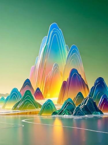 CIGAA 5D Diamond Painting Set für Erwachsene – DIY Diamantmalerei Kits als Geschenk – Kreatives Bastelset für Vater und Erwachsene – Funkelnde Wanddekoration 30x40 cm von CIGAA