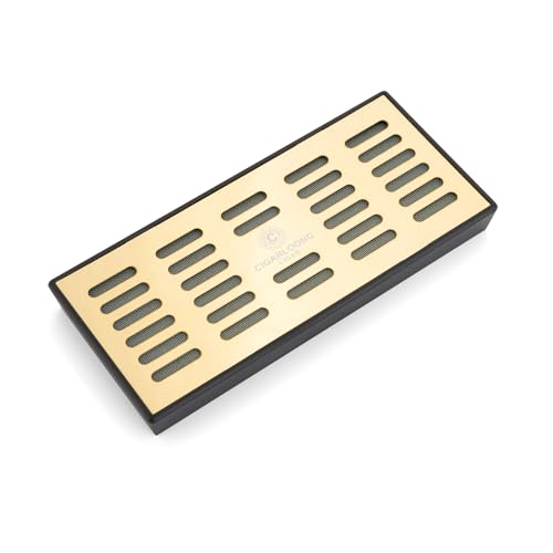 CIGARLOONG Zigarren-Humidor-Luftbefeuchter, Humidor-Luftbefeuchter für Zigarren, groß, goldfarben von CIGARLOONG