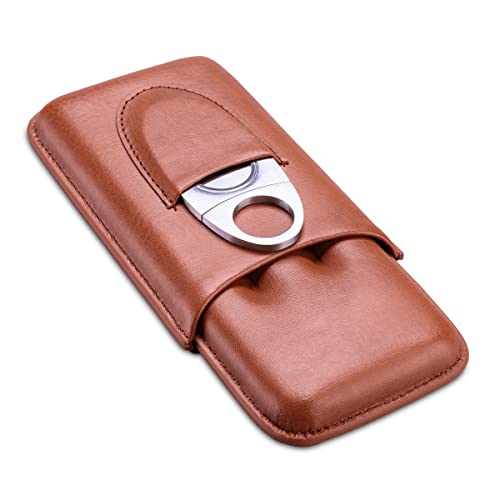 CIGARLOONG Zigarrenetui Braun Zigarren Leder Humidor Zu 3 Zigarren mit Zigarrenschneider CIGARLOONG Zigarrenetui Braun Zigarren Leder Humidor Zu 3 Zigarren mit Zigarrenschneider von CIGARLOONG