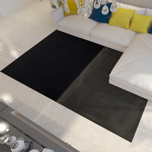 CIHCOHOME Grauer und schwarzer Teppich Wohnzimmerteppiche großer maschinenwaschbarer Mark Rothko Bauernhausteppich für Schlafzimmer unter Esstisch Bürodekor 180x250cm von CIHCOHOME