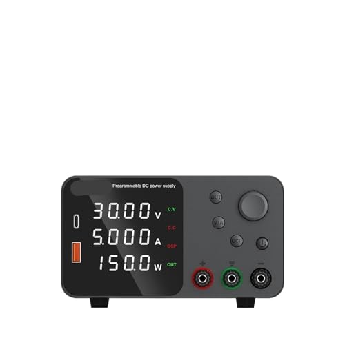 CIJIAOPOYU Einstellbares DC-Labornetzteil 30 V 10 A 60 V 5 A Encoder Einstellbarer Spannungsregler Tischschaltnetzteil(TPS3010 Black) von CIJIAOPOYU