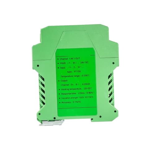 Temperaturtransmitter 0–100 °C, 0–200 °C, 0–300 °C, Temperaturkonverter 4–20 mA, 0–10 V, 1 Eingang, 1 Ausgang, PT100-Sensor(0-100C to RS485) von CIJIAOPOYU