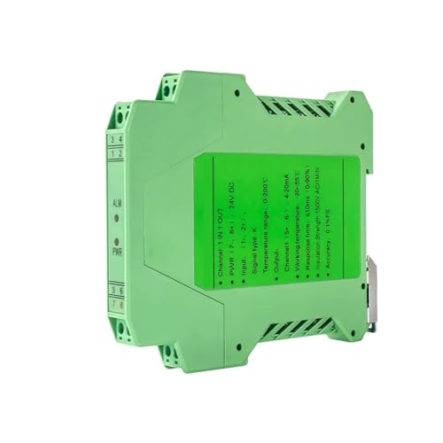 Temperaturtransmitter PT100 0–100 °C, 0–200 °C, 0–300 °C, PT100-Temperaturkonverter, 4–20 mA, 0–10 V, 1 Eingang, 1 Ausgang, PT100-Sensor(0-100C to 0-5V) von CIJIAOPOYU