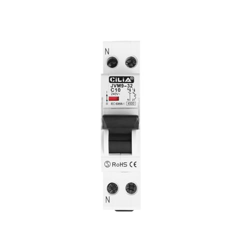 CILIA Leitungsschutzschalter, DPN 1P+N 220 V von 1 DIN-Modul, 4,5 kA 30 mA JVM9-32-1P (JVM9-32-1P-10A) von CILIA