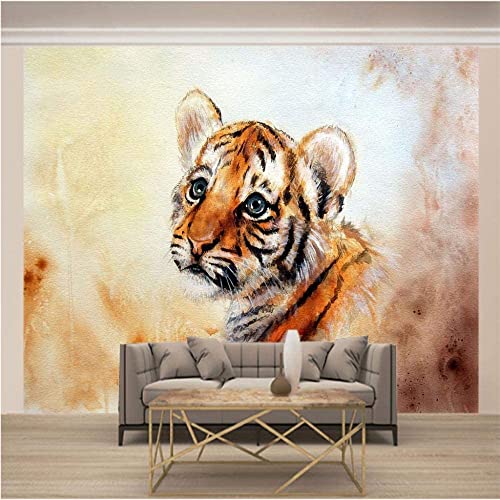 Fototapete Selbstklebendes Wandbild Wohnzimmer 3D Tier Tiger 140 X 70 Cm Abziehen Und Aufkleben, Wandposter, Tv-Hintergrund, Wandaufkleber, Wandkunstdruck, Bilddesign, Moderne Wandaufkleber, Heimwand von CILODO