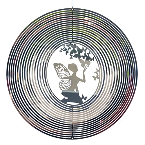 CIM Edelstahl Windspiel - Mirror Fairy 250 - Durchmesser: 25cm - inkl. Haken mit Kugellagerwirbel von CIM