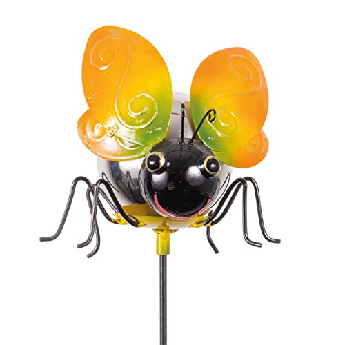 CIM Gartenstecker Käfer - Mirror Beetle - Gesamthöhe: 91cm - Kopf: 13,5cm x 13cm - Gartendekoration inklusive polierter Edelstahlkugel - attraktive Gartendeko – Gartenstab - Beetstecker CIM Gartenstecker Käfer - Mirror Beetle - Gesamthöhe: 91cm - Kopf: 13,5cm x 13cm - Gartendekoration inklusive polierter Edelstahlkugel - attraktive Gartendeko – Gartenstab - Beetstecker von CIM