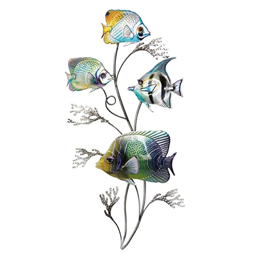 CIM Metall Wand-Deko - Aquarium Fisch 69cm - tierische 3D Wandbilder - Wandschmuck inkl. praktischer Wandbefestigung - lebhafte Wandskulptur von CIM