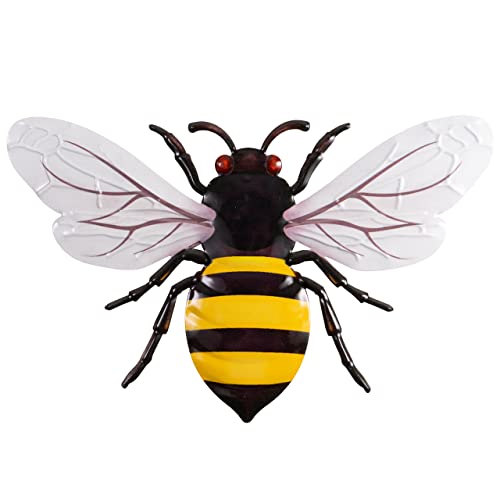 CIM Metall Wand-Deko - Large BEE 35cm - tierische 3D Wandbilder - Wandschmuck inkl. praktischer Wandbefestigung - lebhafte Wandskulptur von CIM