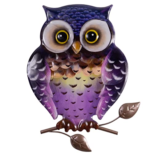 CIM Metall Wand-Deko - OWL 25cm - tierische 3D Wandbilder - Wandschmuck inkl. praktischer Wandbefestigung - lebhafte Wandskulptur von CIM