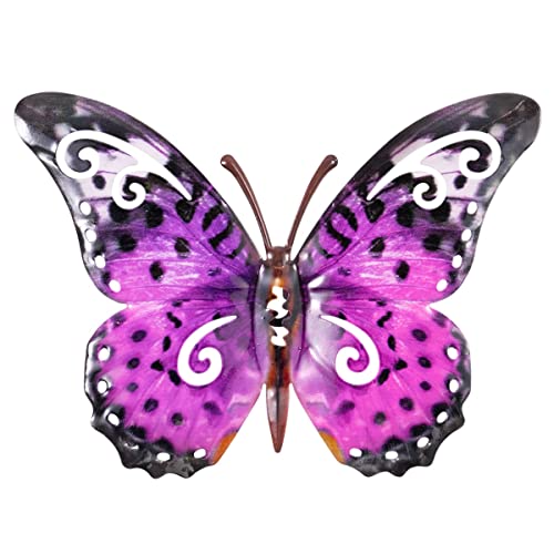 CIM Metall Wand-Deko - Schmetterling Violett Gepunktet - 24cm x 18cm - tierische 3D Wandbilder - Wandschmuck inkl. praktischer Wandbefestigung - Lebhafte Wandskulptur CIM Metall Wand-Deko - Schmetterling Violett Gepunktet - 24cm x 18cm - tierische 3D Wandbilder - Wandschmuck inkl. praktischer Wandbefestigung - Lebhafte Wandskulptur von CIM