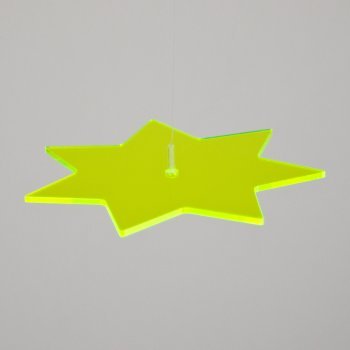 CIM Sonnenfänger - Sun Dancer Stern 150 grün - wetterfest, lichtreflektierend - Acrylscheibe: Ø15cm - inkl. Kegelzapfen und Nylonschnur zum Hängen von CIM