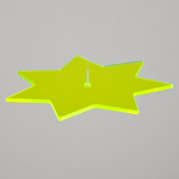 CIM Sonnenfänger - Sun Dancer Stern 200 grün - wetterfest, lichtreflektierend - Acrylscheibe: Ø20cm - inkl. Kegelzapfen und Nylonschnur zum Hängen von CIM