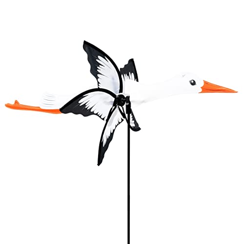 CIM Windspiel - Petite 2in1 Storch - Windrad Ø31x50x90cm - Windmühle mit Standstab oder Mobile mit Hängeset von CIM