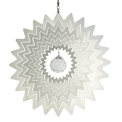 CIM Edelstahl Windspiel - Mirror Star 200 - Durchmesser: 20cm - inkl. Haken mit Kugellagerwirbel von CIM