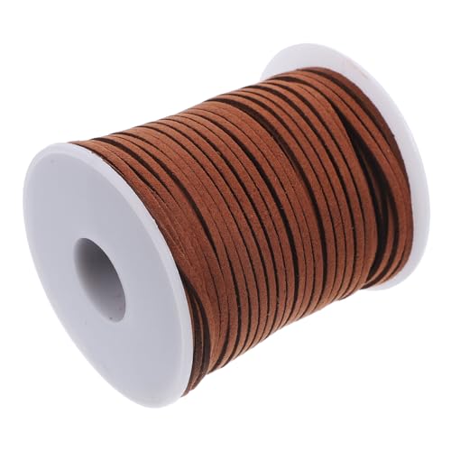 CIMAXIC 1 Rolle Handgeflochtenes Hirschlederseil Webstuhl Elastische Schnur Perlen-Kits Freundschaftsarmband-kit Bungee Griffe Perlen Für Armbänder Seile Abs Haken Coffee Samt von CIMAXIC
