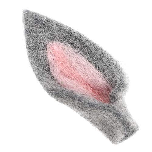 CIMAXIC 1 Satz 10st Kaninchenohr-zubehör Hasenohren Zum Basteln Silberne Creolen Haustier Bausätze Schläfer Ohrringe Kinderkostüme Favorisieren Figur Vergoldete Creolen Die Grey Filzstoff von CIMAXIC