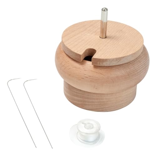 CIMAXIC Holz Perlenspinner Satz Mit Metall Nadel Und Auffädelwerkzeug Für DIY Schmuckherstellung Heimwerkerbedarf Praktisch Und Langlebig von CIMAXIC