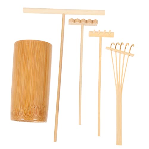 Kleiner Zen Garten Rechen – 5 Stück Holzrechen Zubehör für Sandkunst Schreibtisch Dekoration Mikro Landschaft Kreativ Gestaltbar Kleiner Zen Garten Rechen – 5 Stück Holzrechen Zubehör für Sandkunst Schreibtisch Dekoration Mikro Landschaft Kreativ Gestaltbar von CIMAXIC