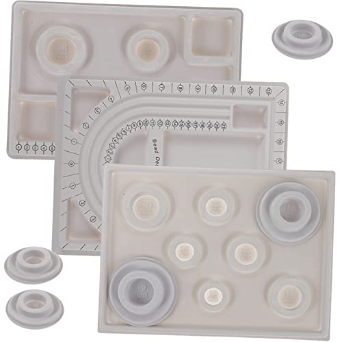 CIMAXIC 1 Satz Perlenschmuck-Design-tablett Perlenplatten Für Die Schmuckherstellung Halskettenbrett Halsketten-Organizer Tablett Für Armbandperlen Perlenschale Kieselgel Grey von CIMAXIC