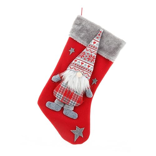 CIMAXIC 1 Stück Weihnachtsstrumpf Mit Süßigkeitenbeutel Für Ältere Menschen Zum Aufhängen Weihnachtsschmuck Dekorationen Strumpf Für Den Baum von CIMAXIC