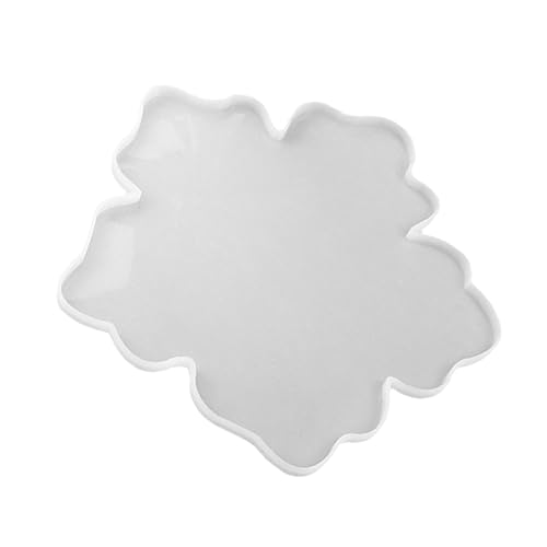 CIMAXIC 1 Stück Untersetzerform Geformt Blume Drinnen Wiederverwendbar Silikonform Formschalen Untersetzer Selber Machen Formen Herstellen Silikon -epoxidform Weiß von CIMAXIC