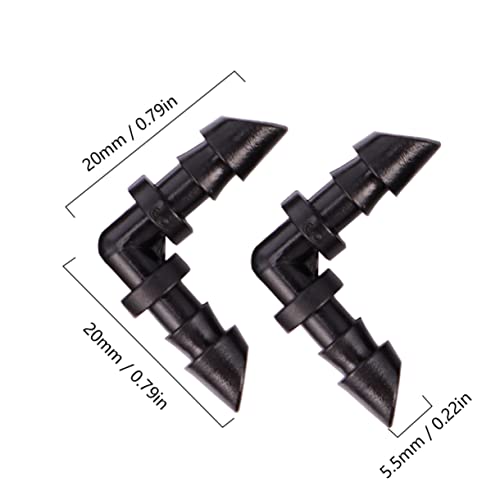 CIMAXIC 100Stücke Barbed Elbow Rohrverbindung für Tropfbewässerungsschläuche zu Installieren für Gartenbewässerung und Blumenbeete von CIMAXIC