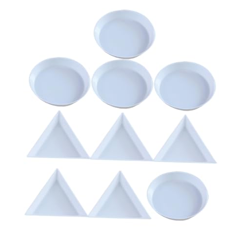 CIMAXIC 10St Farbtablett Aquarellfarbenperlen Desktop-Lagerregal Perlen bemalen Platte Kreis Painting Set for Drawing Set for Ölgemälde-Tablett Farbwanne für Kunst Palette Weiß CIMAXIC 10St Farbtablett Aquarellfarbenperlen Desktop-Lagerregal Perlen bemalen Platte Kreis Painting Set for Drawing Set for Ölgemälde-Tablett Farbwanne für Kunst Palette Weiß von CIMAXIC