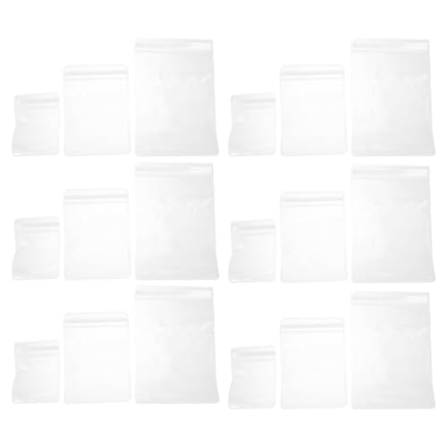 CIMAXIC 120 Schmuckaufbewahrungsbeutel: Selbstklebende PVC-Beutel für Halsketten – Schützende, durchsichtige Plastiktüten in 3 Größen zur einfachen Identifizierung von CIMAXIC