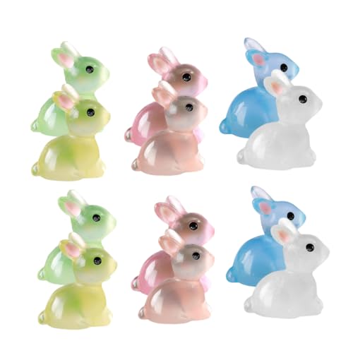 CIMAXIC Mini-Kaninchen Aus Kunstharz Garten-miniaturfigur Hasenfigur Miniatur-kaninchenstatue Dekoration Für Hof Und Garten von CIMAXIC