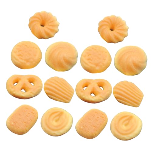 CIMAXIC 14st Puppenhaus Mini Dänische Kekse Miniatur-lebensmittelspielzeug Mini-verkaufsautomat Plätzchen Rollenspiel-Cookies Cookies-Modell Künstliche Süßigkeiten Klein Mini-Dinge Harz von CIMAXIC