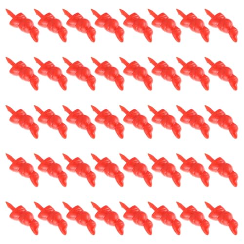 CIMAXIC 150 Stück Weihnachts-Schneemann-Nasen-Befunde, rotes Kunststoff-Spielzeug-Nasen-Zubehör für Weihnachts-Schneemann-Puppe, DIY-Dekoration, Basteln von CIMAXIC