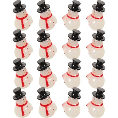 CIMAXIC 16 Mini-Schneemannfiguren: Licht im Dunkeln, Miniatur-Schneemannfiguren – Weihnachtsschmuck aus Kunstharz für Heimwerker, Feengarten-Dekorationen, Tischaufsteller CIMAXIC 16 Mini-Schneemannfiguren: Licht im Dunkeln, Miniatur-Schneemannfiguren – Weihnachtsschmuck aus Kunstharz für Heimwerker, Feengarten-Dekorationen, Tischaufsteller von CIMAXIC
