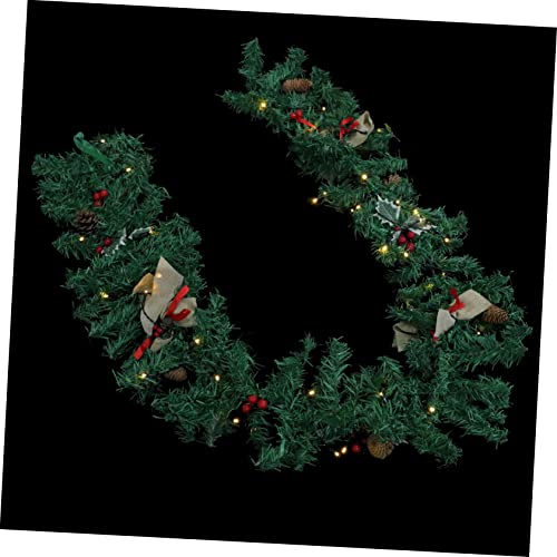 1Stk Girlande leuchtet Urlaub Krippendekoration weihnachtsdeko Weihnachtsgirlande Wohnkultur Kamindekor weihnachtliche Rattan-Dekoration Hintergrund-Requisite von CIMAXIC