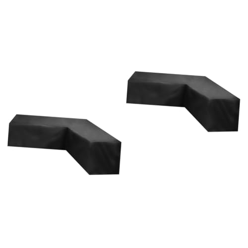 CIMAXIC 2 Stück Form Oxford Outdoor Ecksofa Schutzhülle Wetterfest Sofa Abdeckung für Garten Terrasse Patio Mit Zugband Einfach zu Verschließen von CIMAXIC