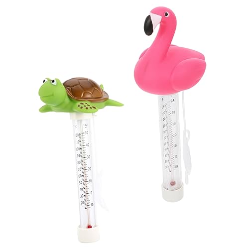 CIMAXIC 2 Stück Schwimmendes Wassertemperatur Thermometer Flamingo und Schildkröte für Pools Spas Aquarien Robustes Bruchsicheres Material mit Befestigungsseil Präzise Temperaturmessung CIMAXIC 2 Stück Schwimmendes Wassertemperatur Thermometer Flamingo und Schildkröte für Pools Spas Aquarien Robustes Bruchsicheres Material mit Befestigungsseil Präzise Temperaturmessung von CIMAXIC