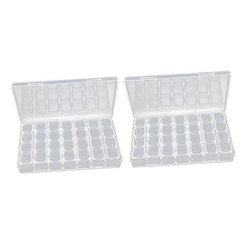 CIMAXIC Faltbarer Reise-schmuck-Organizer Mit 28 Fächern Fachbox Für Nagelkunst Nagelschmuck Nagelperlen von CIMAXIC